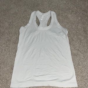 Athlete white tank top
